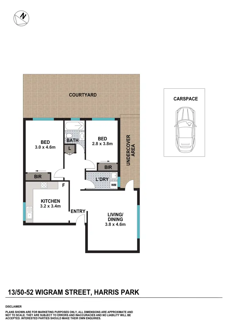 Floorplan of Homely unit listing, 13/50-52 Wigram Street, Harris Park NSW 2150