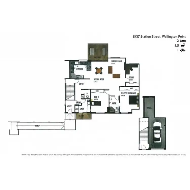 Floorplan of Homely unit listing, 8/37 Station Street, Wellington Point QLD 4160