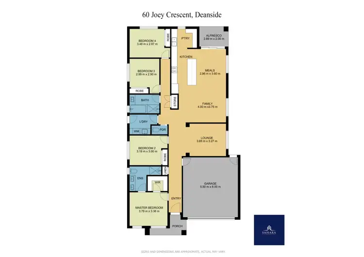 Floorplan of Homely house listing, 60 Joey Crescent, Deanside VIC 3336