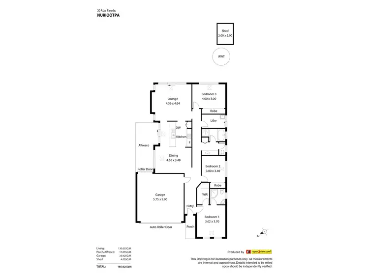Floorplan of Homely house listing, 20 Atze Parade, Nuriootpa SA 5355