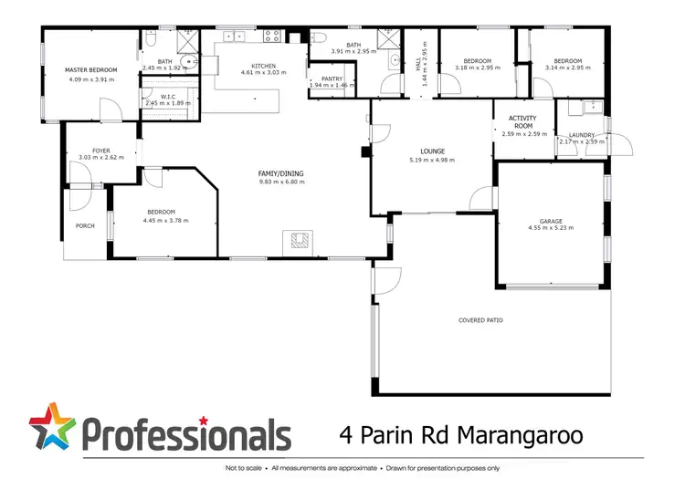 Floorplan of Homely house listing, 4 Parin Road, Marangaroo WA 6064