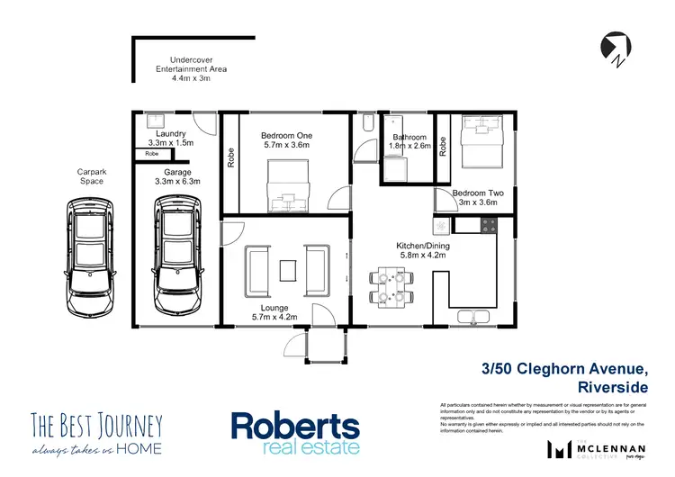 Floorplan of Homely villa listing, 3/50 Cleghorn Avenue, Riverside TAS 7250