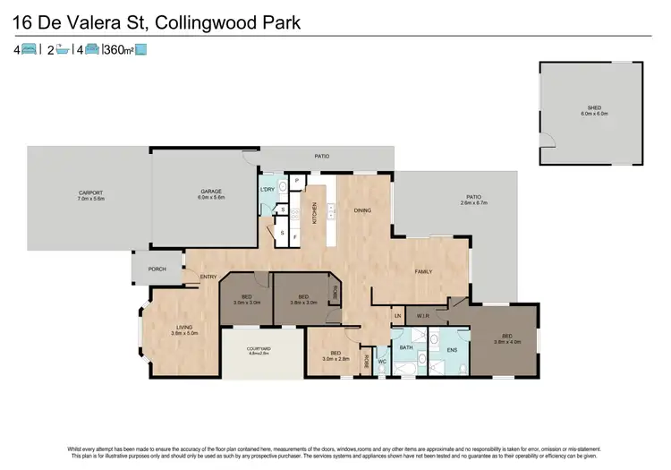 Floorplan of Homely house listing, 16 De Valera Street, Collingwood Park QLD 4301