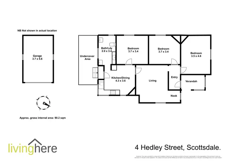 Floorplan of Homely house listing, 4 Hedley Street, Scottsdale TAS 7260