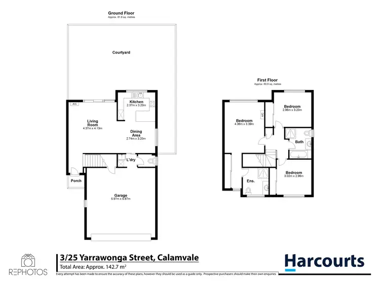Floorplan of Homely townhouse listing, 3/25 Yarrawonga Street, Calamvale QLD 4116