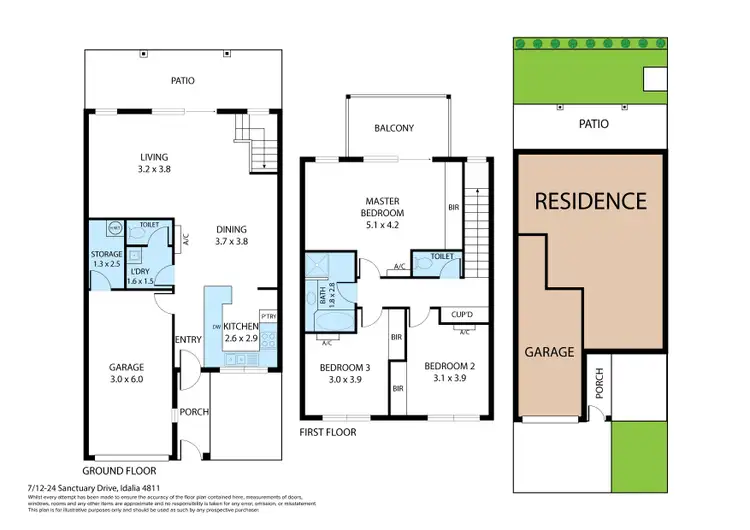 Floorplan of Homely unit listing, 7/12-24 Sanctuary Drive, Idalia QLD 4811