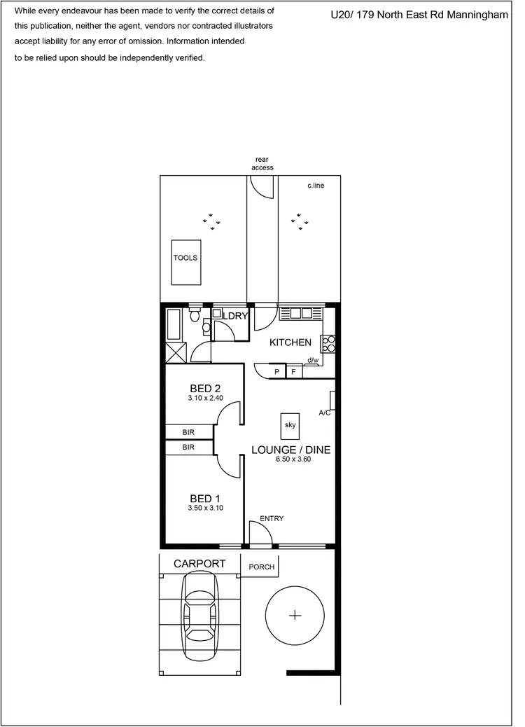 Floorplan of Homely unit listing, 20/179 North East Road, Manningham SA 5086