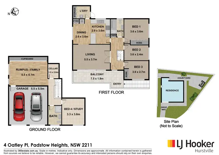 Floorplan of Homely house listing, 4 Oatley Place, Padstow Heights NSW 2211