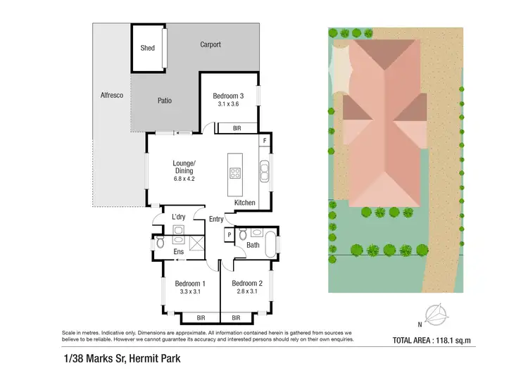 Floorplan of Homely villa listing, 1/38 Marks Street, Hermit Park QLD 4812