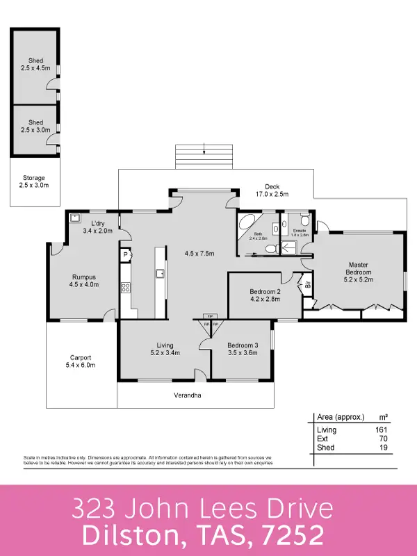 Floorplan of Homely house listing, 323 John Lees Drive, Dilston TAS 7252