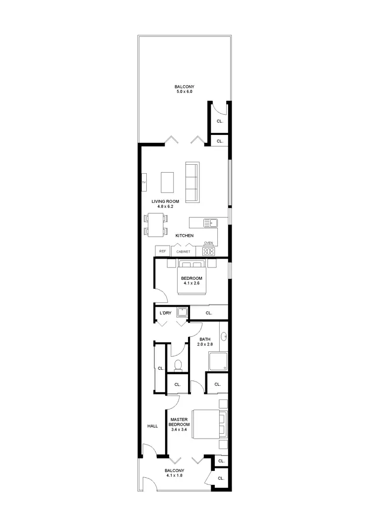 Floorplan of Homely apartment listing, 6/40 Waddell Road, Bicton WA 6157
