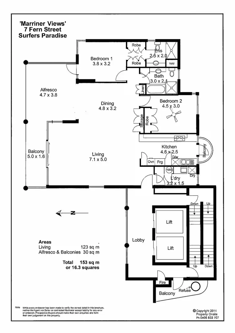 Floorplan of Homely apartment listing, 24a/7 Fern Street, Surfers Paradise QLD 4217