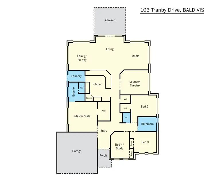 Floorplan of Homely house listing, 103 Tranby Drive, Baldivis WA 6171