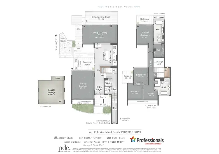 Floorplan of Homely villa listing, 4101 Ephraim Island Parade, Paradise Point QLD 4216