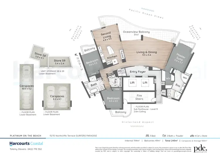 Floorplan of Homely apartment listing, 13/15 Northcliffe Terrace, Surfers Paradise QLD 4217