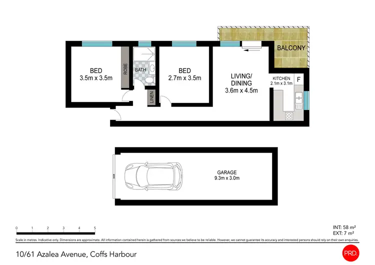 Floorplan of Homely unit listing, 10/61 Azalea Avenue, Coffs Harbour NSW 2450