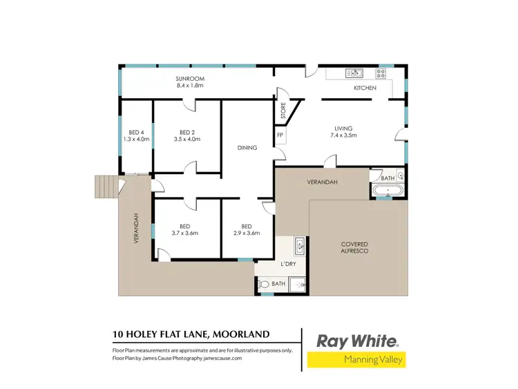 Floorplan of Homely rural property listing, 10 Holey Flat Lane, Moorland NSW 2443