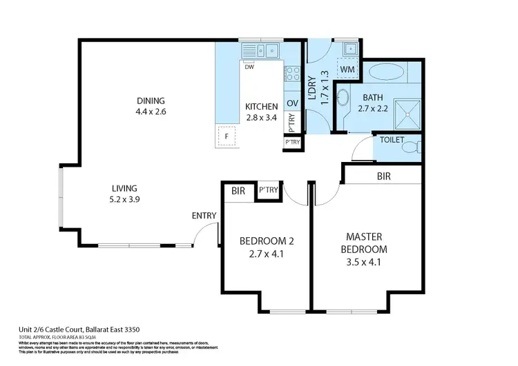 Floorplan of Homely house listing, 2/6 Castle Court, Ballarat East VIC 3350