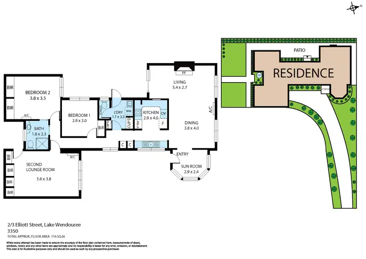 Floorplan of Homely house listing, 2/3 Elliott Street, Lake Wendouree VIC 3350