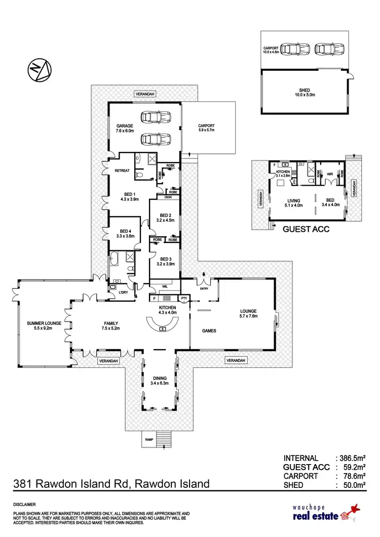 Floorplan of Homely rural property listing, 381 Rawdon Island Road, Rawdon Island NSW 2446