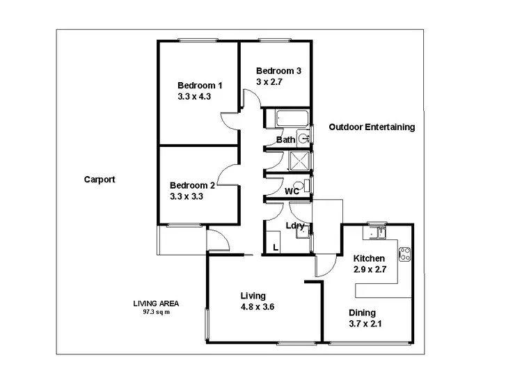 Floorplan of Homely house listing, 47 Acacia Avenue, Loxton SA 5333