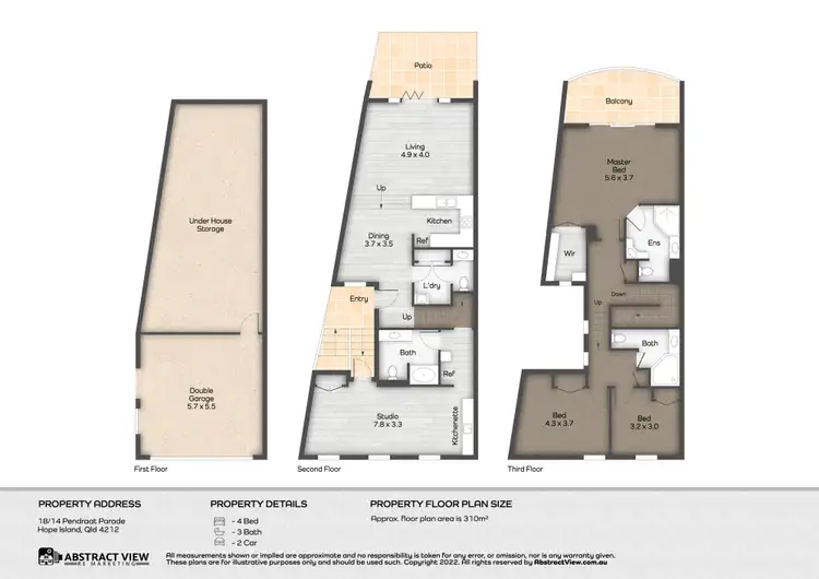 Floorplan of Homely townhouse listing, 18/14 Pendraat Parade, Hope Island QLD 4212