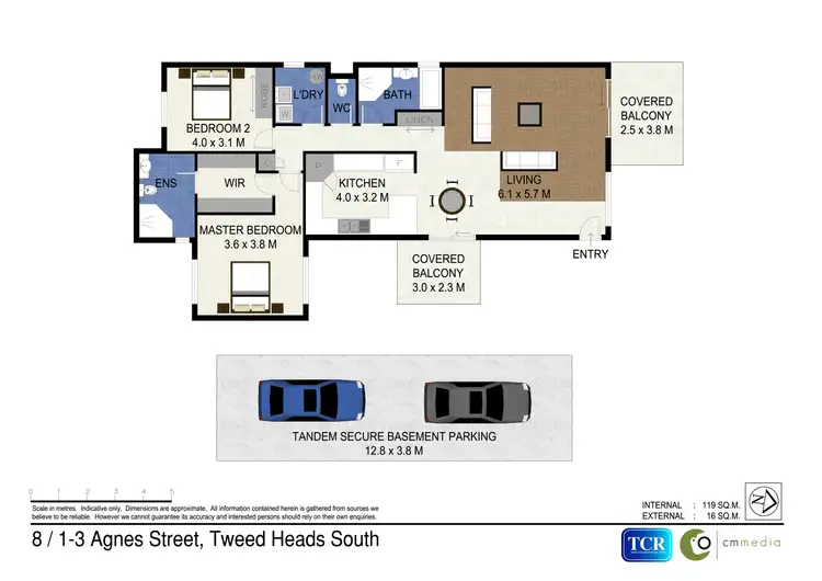 Floorplan of Homely apartment listing, 8/1-3 Agnes Street, Tweed Heads South NSW 2486