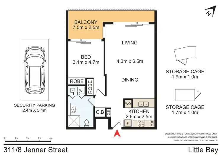 Floorplan of Homely apartment listing, 311/8 Jenner Street, Little Bay NSW 2036