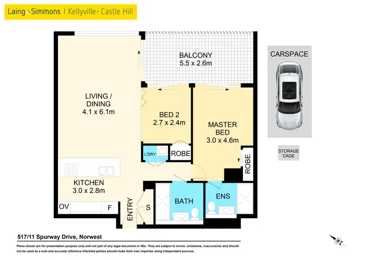 Floorplan of Homely apartment listing, 517/11 Spurway Drive, Norwest NSW 2153