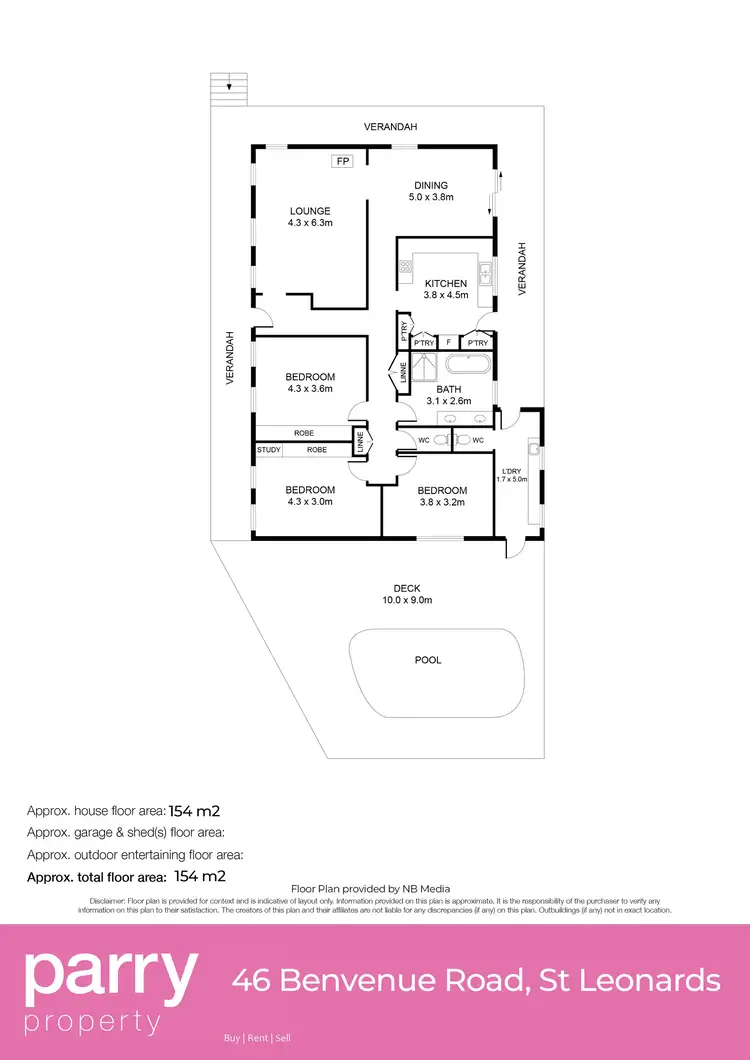 Floorplan of Homely house listing, 46 Benvenue Road, St Leonards TAS 7250