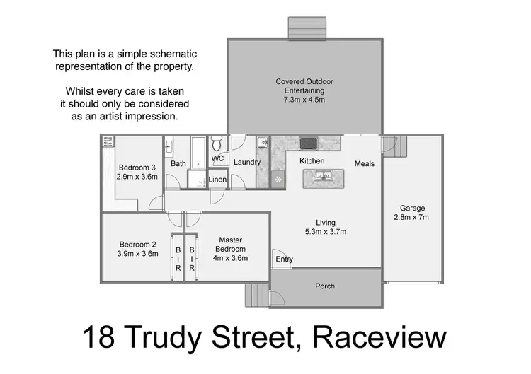 Floorplan of Homely house listing, 18 Trudy Street, Raceview QLD 4305