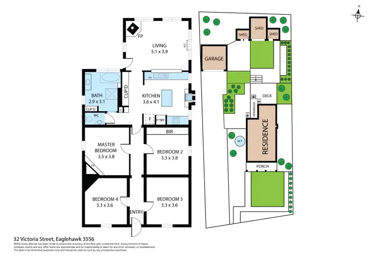 Floorplan of Homely house listing, 32 Victoria Street, Eaglehawk VIC 3556