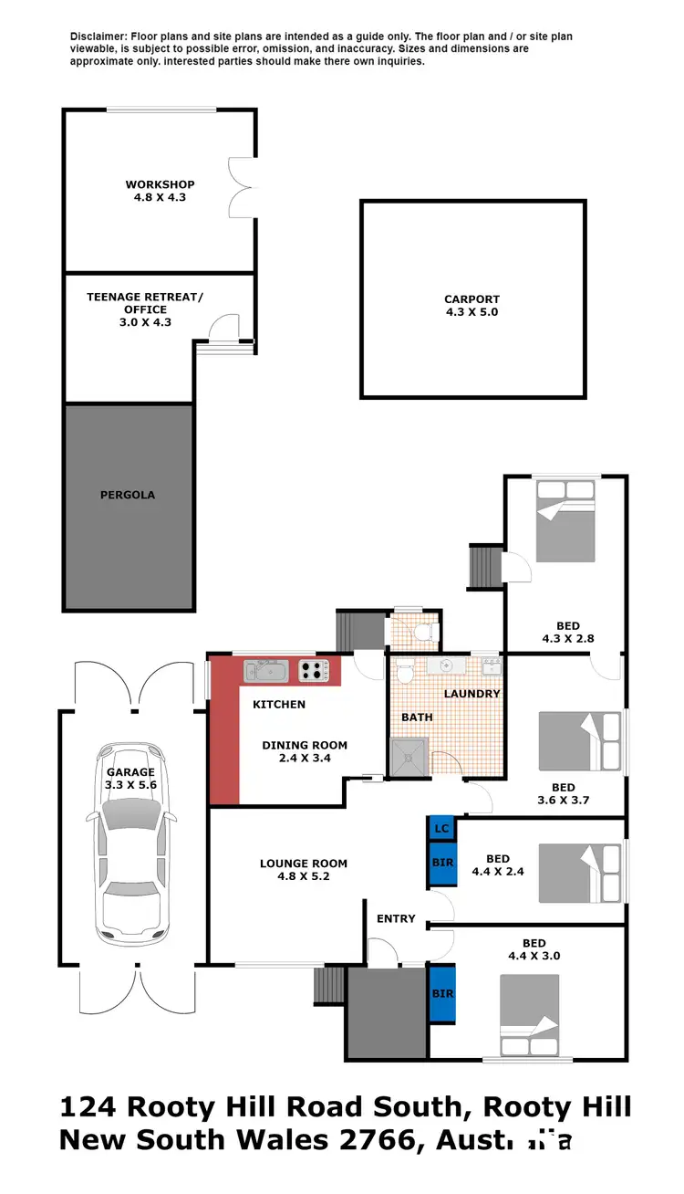 Floorplan of Homely house listing, 124 Rooty Hill Road South, Rooty Hill NSW 2766