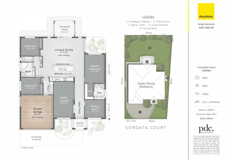 Floorplan of Homely house listing, 3 Cordata Court, Robina QLD 4226
