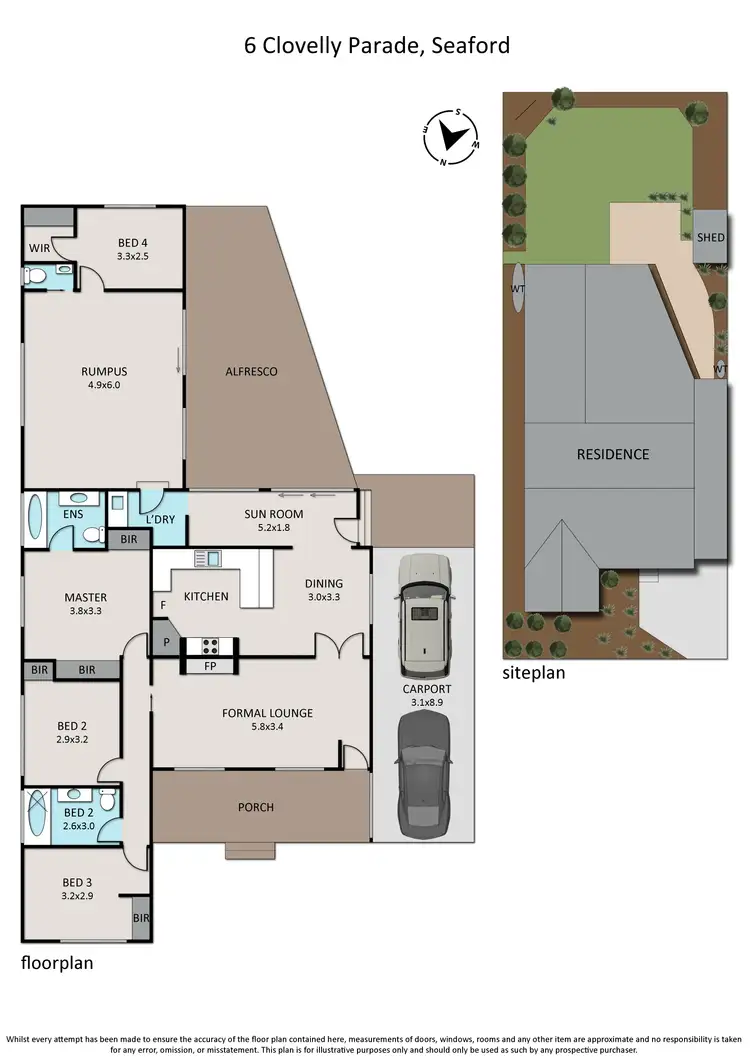 Floorplan of Homely house listing, 6 Clovelly Parade, Seaford VIC 3198