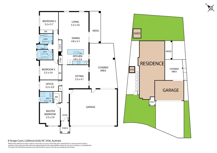 Floorplan of Homely house listing, 8 Terage Court, California Gully VIC 3556