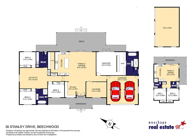 Floorplan of Homely rural property listing, 36 Stanley Drive, Beechwood NSW 2446