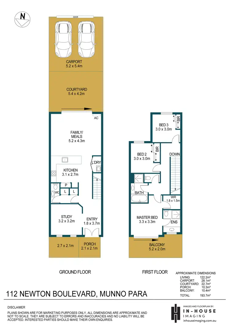 Floorplan of Homely townhouse listing, 112 Newton Boulevard, Munno Para SA 5115