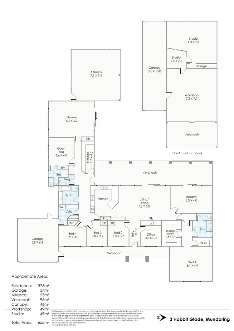 Floorplan of Homely house listing, 3 Hobbit Glade, Mundaring WA 6073