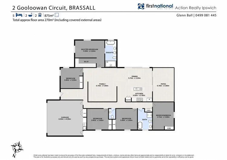 Floorplan of Homely house listing, 2 Gooloowan Circuit, Brassall QLD 4305