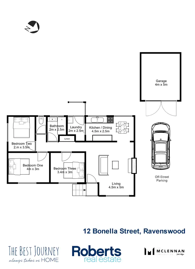 Floorplan of Homely house listing, 12 Bonella Street, Ravenswood TAS 7250