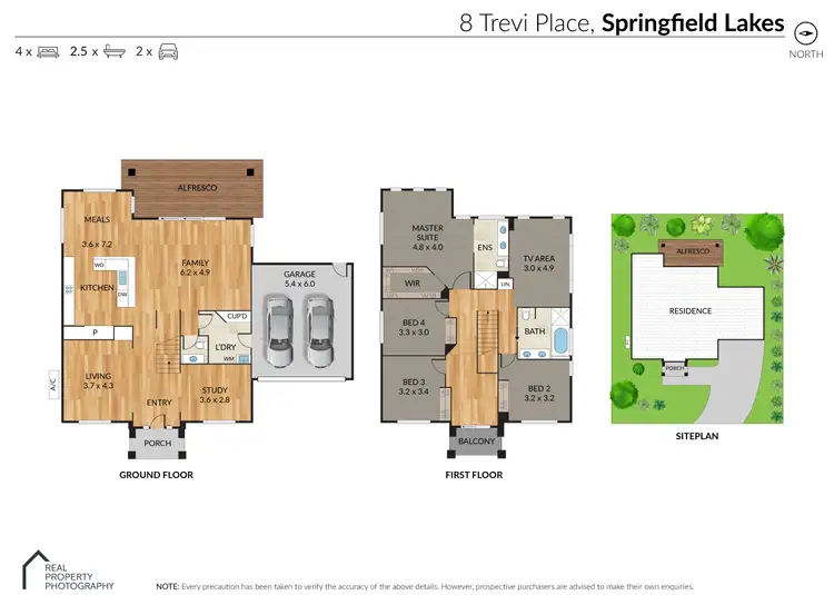 Floorplan of Homely house listing, 8 Trevi Place, Springfield Lakes QLD 4300