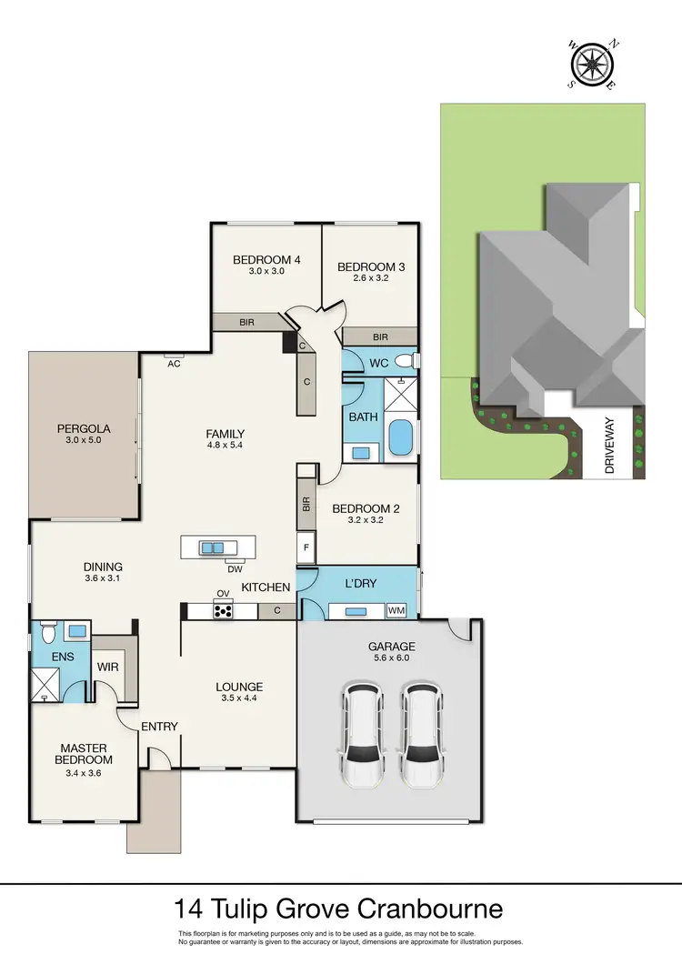 Floorplan of Homely house listing, 14 Tulip Grove, Cranbourne VIC 3977