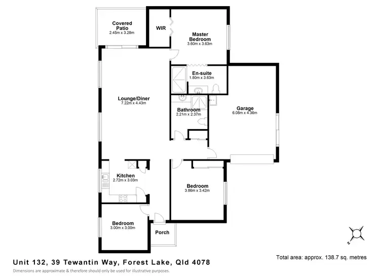 Floorplan of Homely retirement listing, 132/39 Tewantin Way, Forest Lake QLD 4078