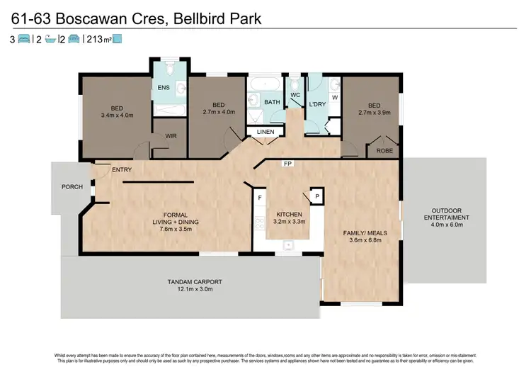 Floorplan of Homely house listing, 61 - 63 Boscawan Crescent, Bellbird Park QLD 4300