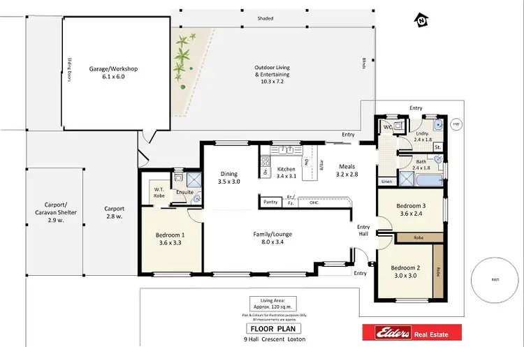 Floorplan of Homely house listing, 9 Hall Crescent, Loxton SA 5333