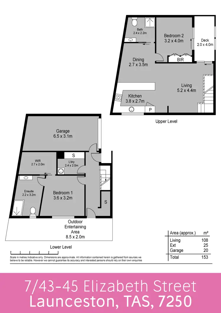 Floorplan of Homely townhouse listing, 7/43-45 Elizabeth Street, Launceston TAS 7250