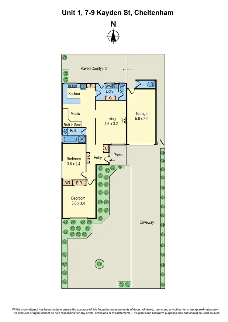 Floorplan of Homely unit listing, 1/7-9 Kayden Street, Cheltenham VIC 3192