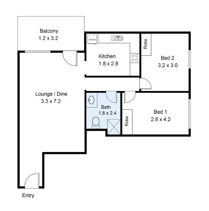 Floorplan of Homely unit listing, 19/34 Nile Street, Glenelg SA 5045