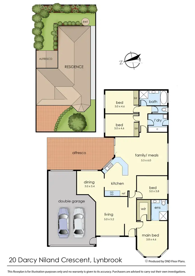 Floorplan of Homely house listing, 20 Darcy Niland Crescent, Lynbrook VIC 3975